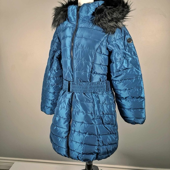 NWT JESSICA SIMPSON PUFFER COAT MID-LENGTH QUILTED WARM WINTER JACKET - L - Picture 3 of 5